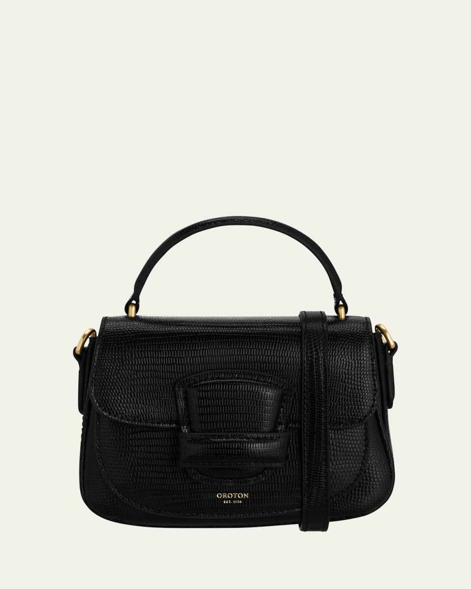 Carter Mini Lizard-Embossed Leather Shoulder Bag